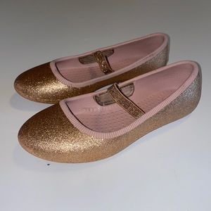 Native Gold Glitter Ballet Flats girls size J1
